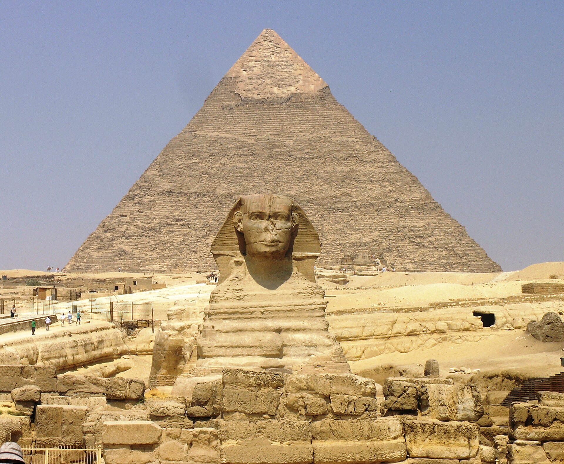 Giza Plateau - Sphinx with Khafre Pyramid